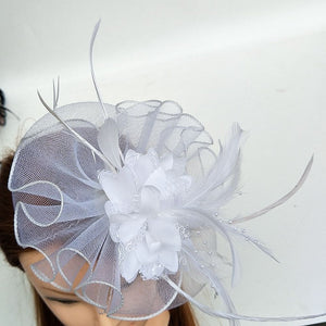 Special Occasion Fascinators Net Wedding Hats Flower Headpiece & Beading