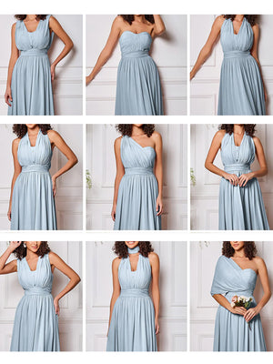 A-Line/Princess Halter Sleeveless Floor-Length Chiffon Bridesmaid Dress