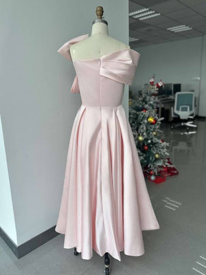 A-Line/Princess Off-the-Shoulder Sleeveless Ankle-Length Plus Size Mother of the Bride Dresses with Bow(s)