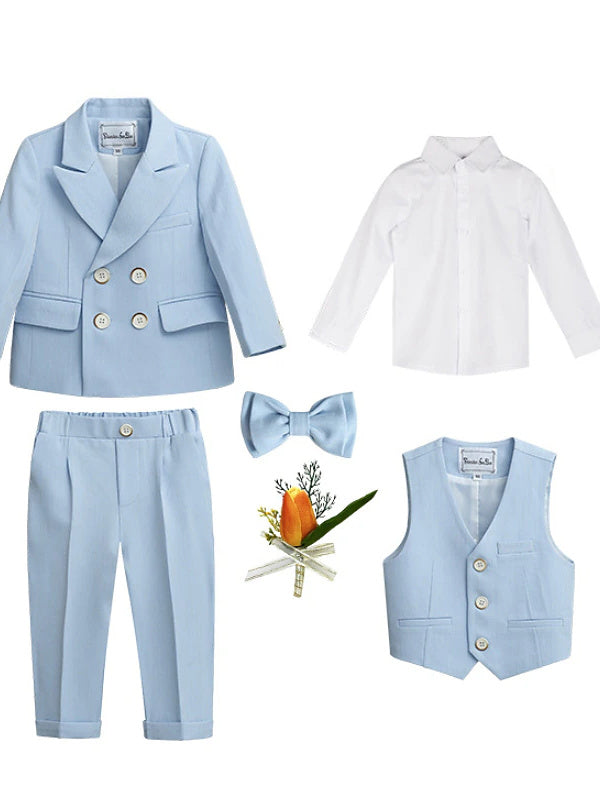 Kids Boys Suit & Blazer Shirt & Pants Long Sleeve 5 Roots Outfit Set 3-7 Years Boy's Wedding Suit Sets