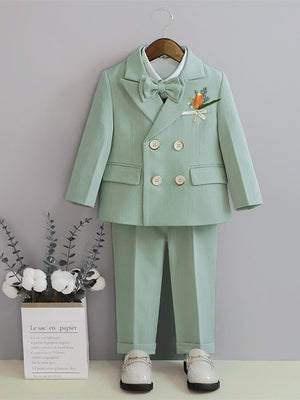 Kids Boys Suit & Blazer Shirt & Pants Long Sleeve 5 Roots Outfit Set 3-7 Years Boy's Wedding Suit Sets