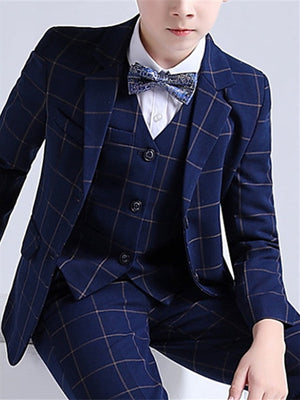 Boys Suit & Blazer Clothing Set 3 Pieces Long Sleeve Wedding Suit Sets