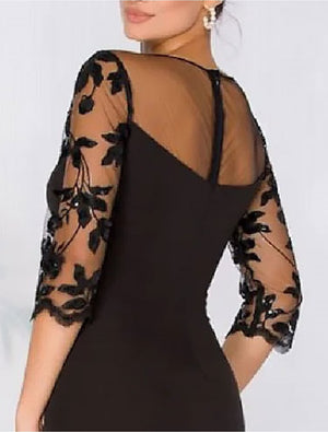 Trumpet/Mermaid Mother Of The Bride Dress Scoop Floor-Length Formal Dresses With Appliques