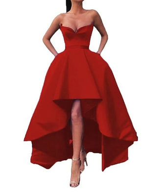 A-Line/Princess Asymmetrical Sleeveless Strapless Cocktail Dresses