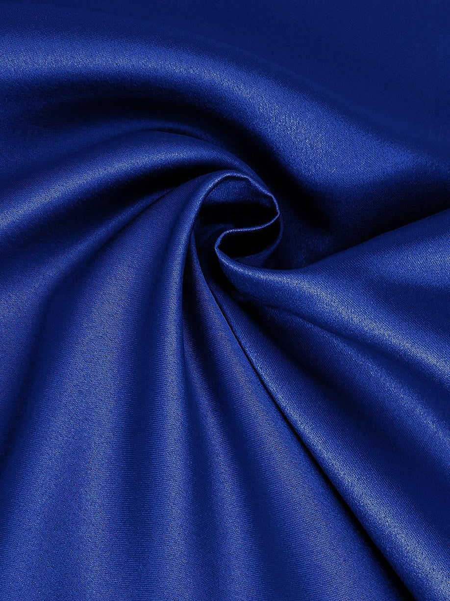 A-Line Floor Length Short Sleeve V Neck Prom Dress Pocket Satin with Criss Cross