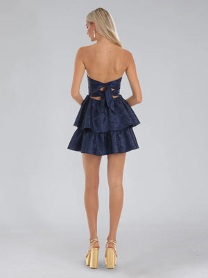 A-Line/Princess Sweetheart Sleeveless Tiered Ruffles Short/Mini Pleated Homecoming Dresses with Back Ties