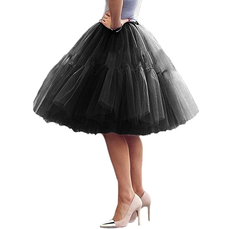 1950s Princess Knee Length Women's Party Evening Cocktail Party Prom Adults' Skirt