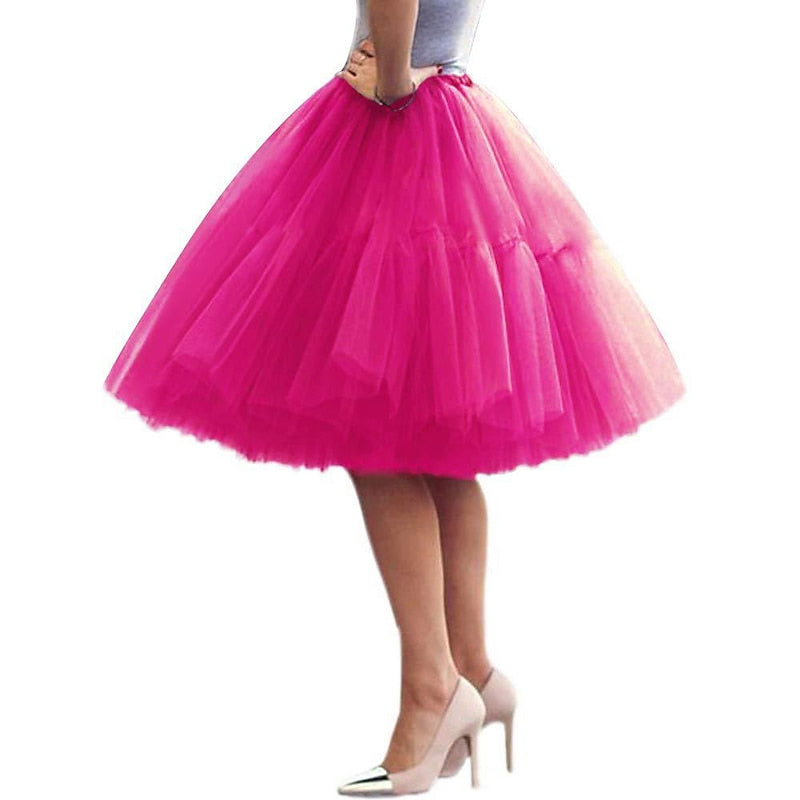1950s Princess Knee Length Women's Party Evening Cocktail Party Prom Adults' Skirt