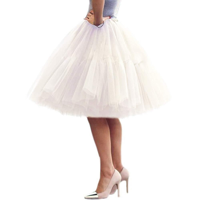 1950s Princess Knee Length Women's Party Evening Cocktail Party Prom Adults' Skirt
