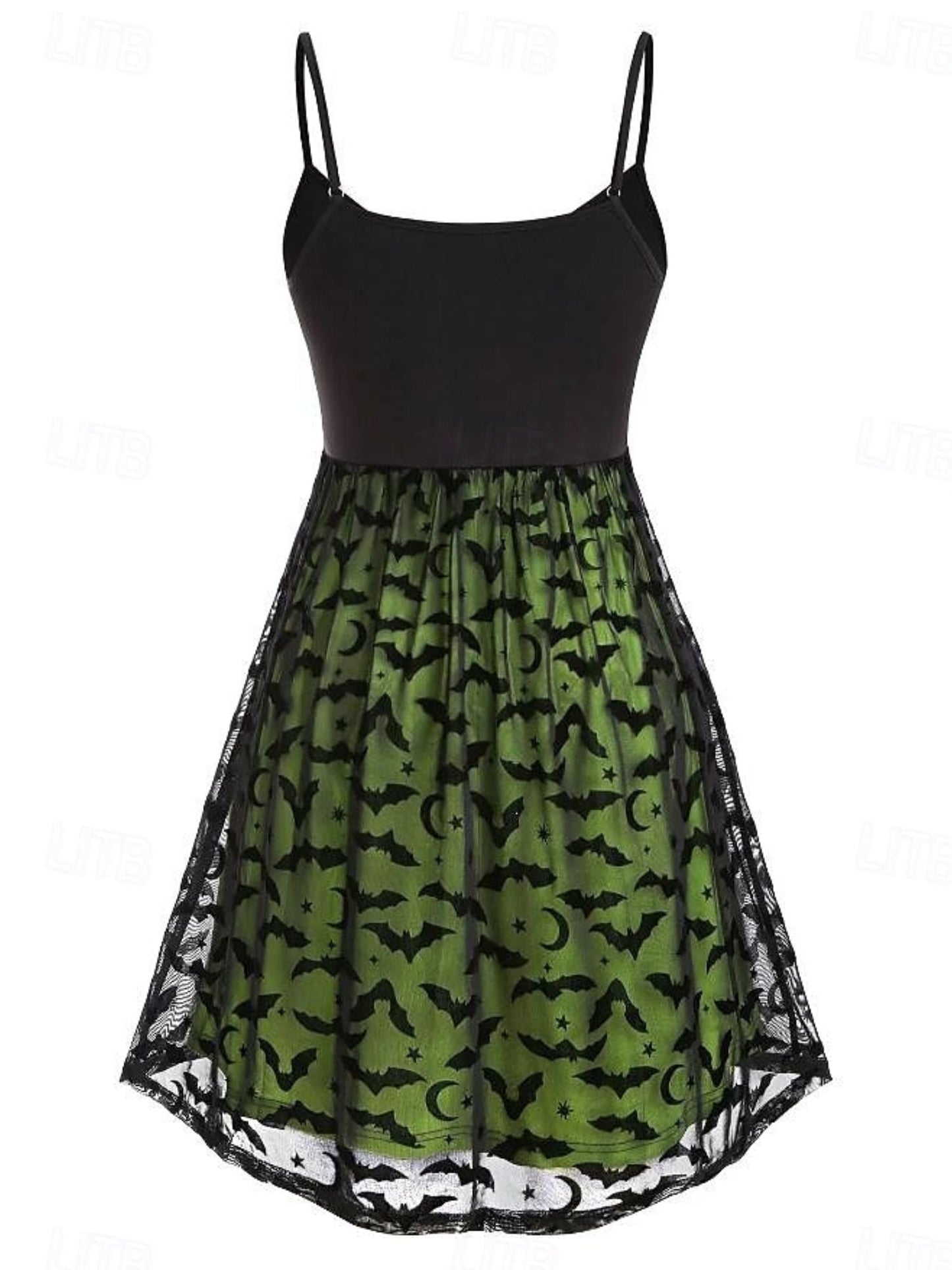 A-Line/Princess Sexy Slip Dress V-Neck Sleeveless Knee-Length Bat Halloween Performance Costumes Dress