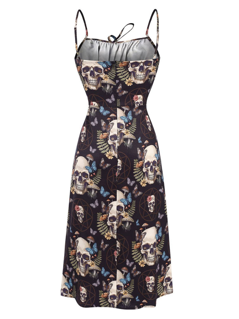 A-Line/Princess Spaghetti Straps Sleeveless Knee-Length Halloween Performance Costumes Dress
