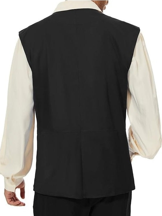 Men's Retro Vintage Medieval Ren Faire Pirate Viking Ranger Celtic Halloween Carnival Party Vest