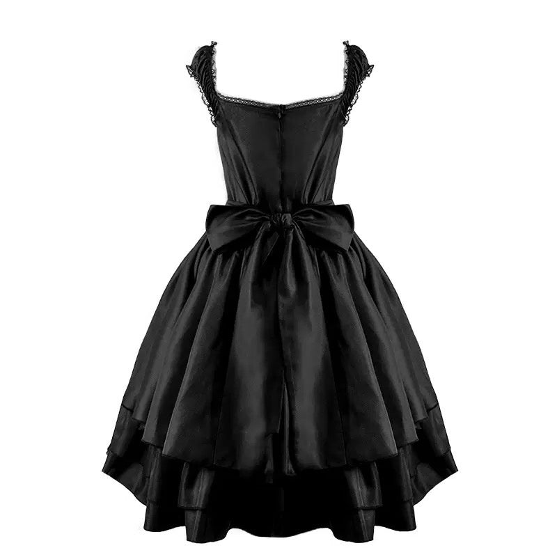 A-Line/Princess Round Neck Sleeveless Retro Vintage Punk & Gothic Medieval Dress