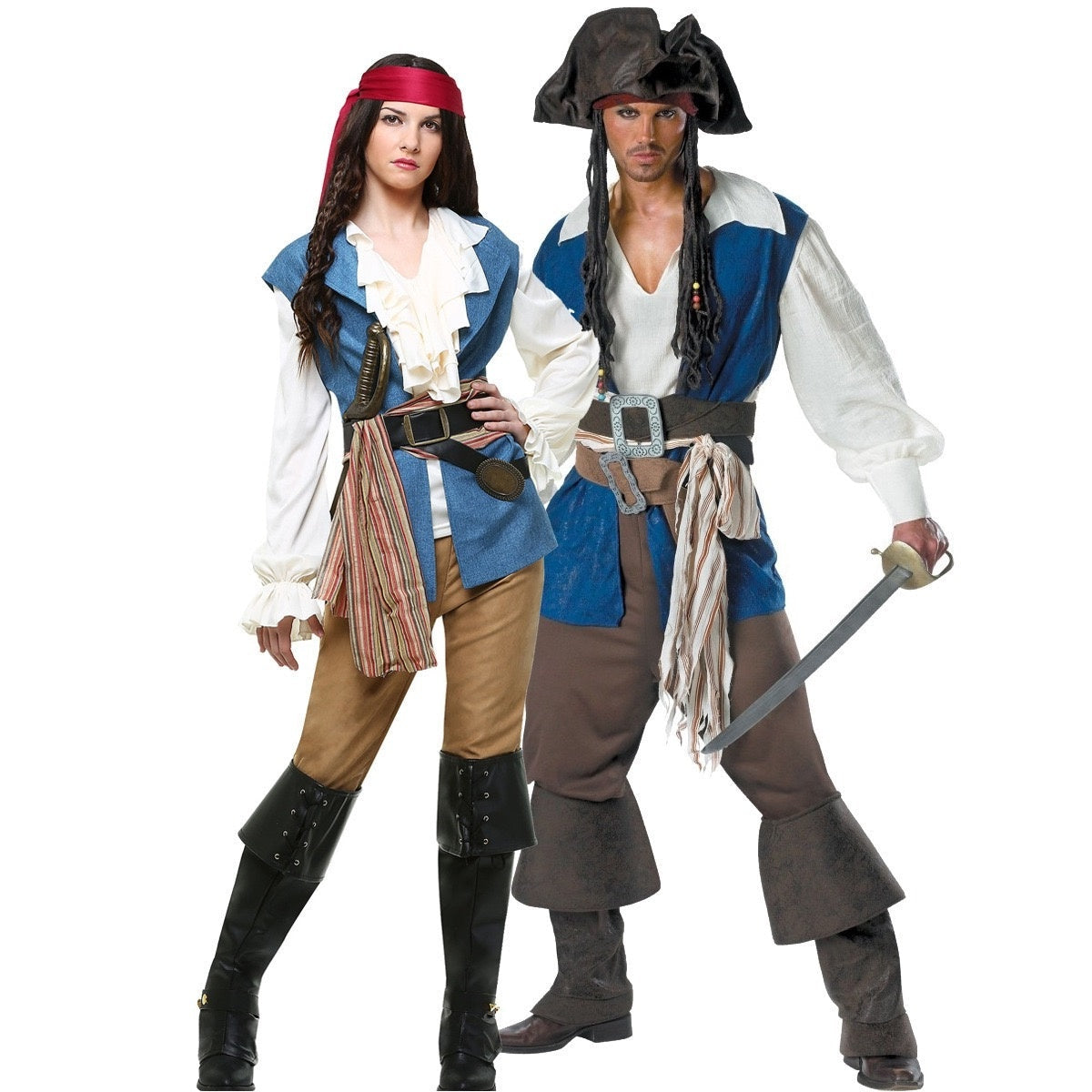 Couples Pirate Halloween Group Movie Cosplay Halloween Carnival Masquerade Costumes