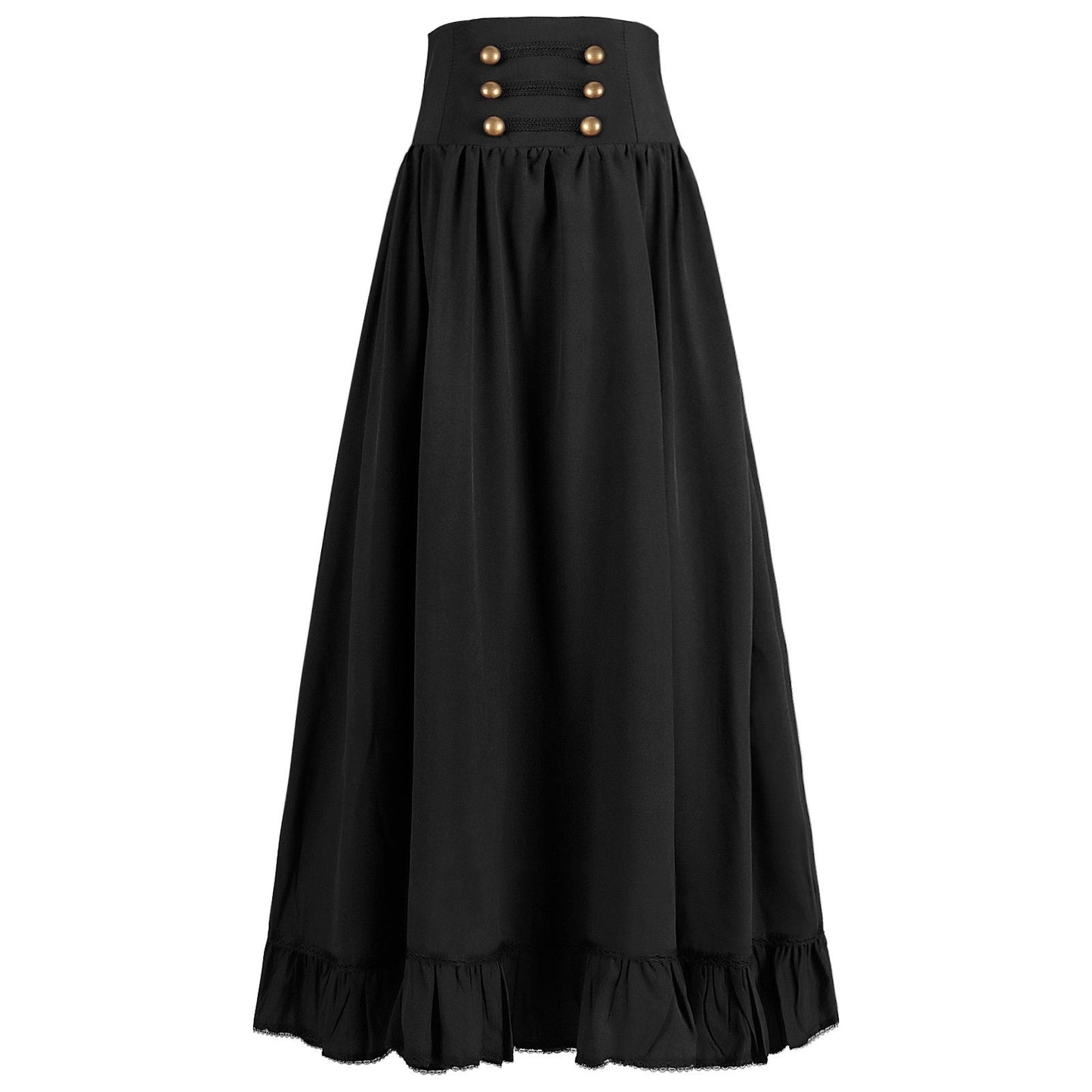 A-Line/Princess Ankle-Length Retro Vintage Punk & Gothic Medieval Renaissance Maxi Cosplay Casual Daily Skirt