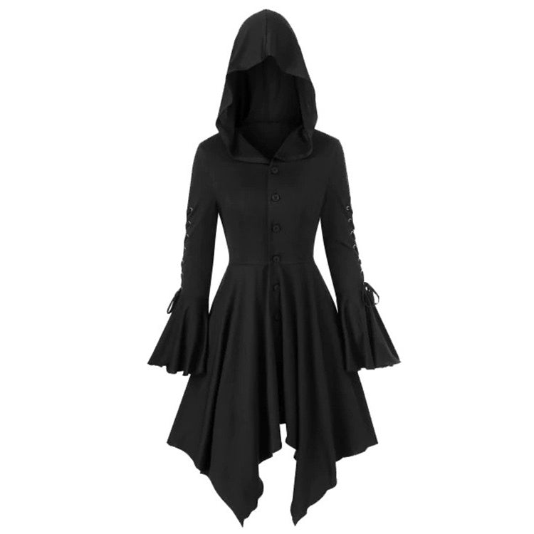 Women's Retro Vintage Punk & Gothic Medieval Witch Plague Doctor Fantasy Masquerade Party Dress