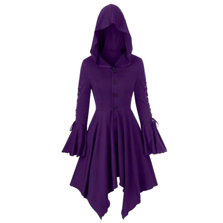 Women's Retro Vintage Punk & Gothic Medieval Witch Plague Doctor Fantasy Masquerade Party Dress