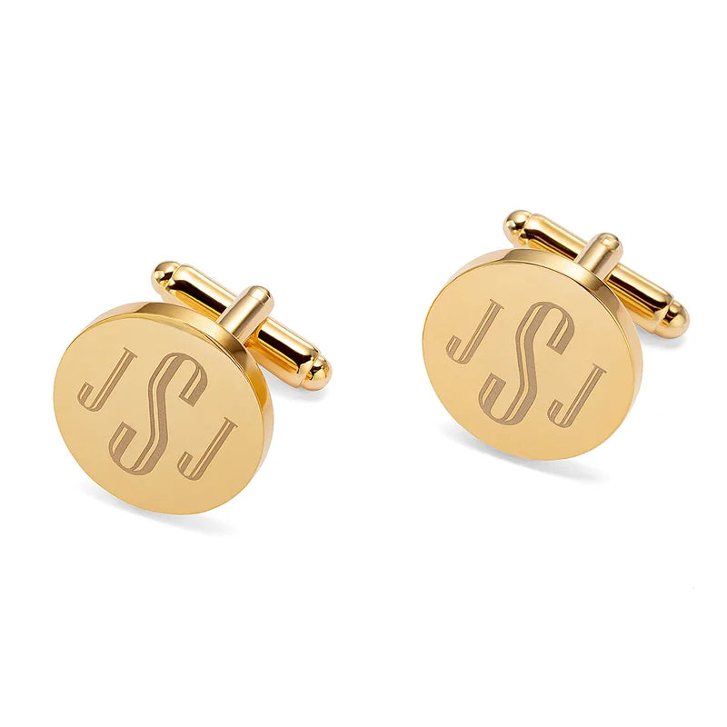 Personalized Modern Formal Mens Satinless Steel Cufflinks