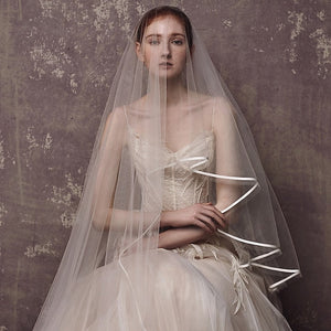 One-tier Cute / Sweet Wedding Veil Chapel Veils with Solid Tulle