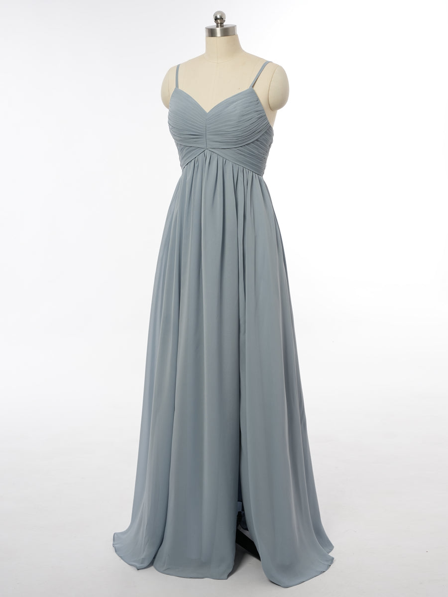 A-Line/Princess Spaghetti Straps Sleeveless Bridesmaid Dresses with Ruched