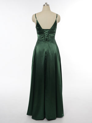 A-Line/Princess Spaghetti Straps Sleeveless Bridesmaid Dresses with Ruched