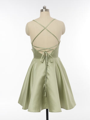 A-Line/Princess Spaghetti Straps Sleeveless Bridesmaid Dresses with Ruched