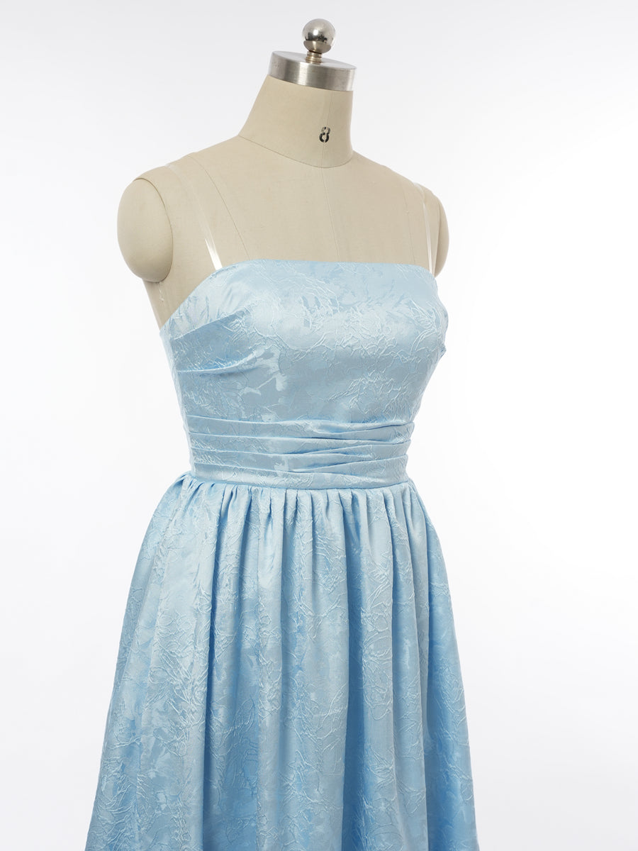 A-Line/Princess Strapless Sleeveless Bridesmaid Dresses with Applique