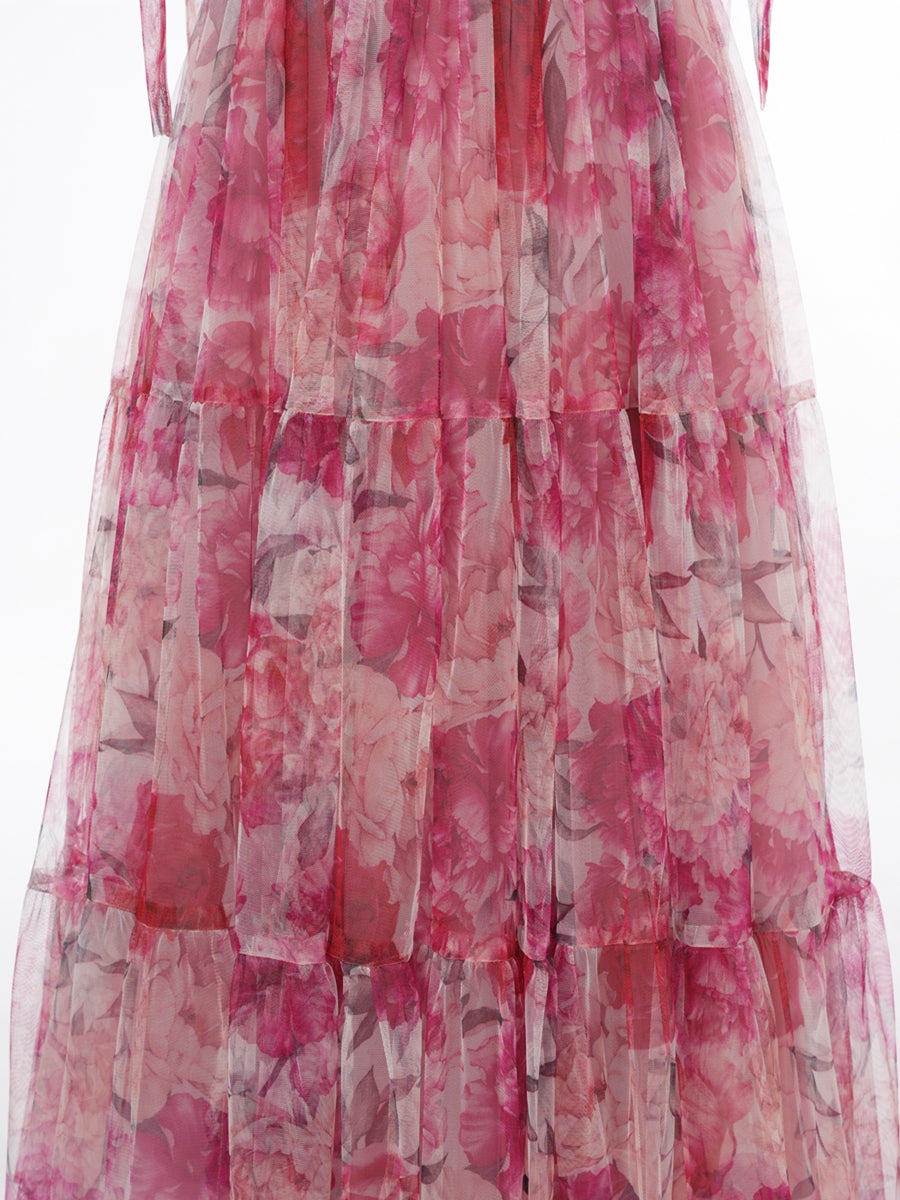 A-Line/Princess Scoop Sleeveless Evening Dresses with Bow Knot