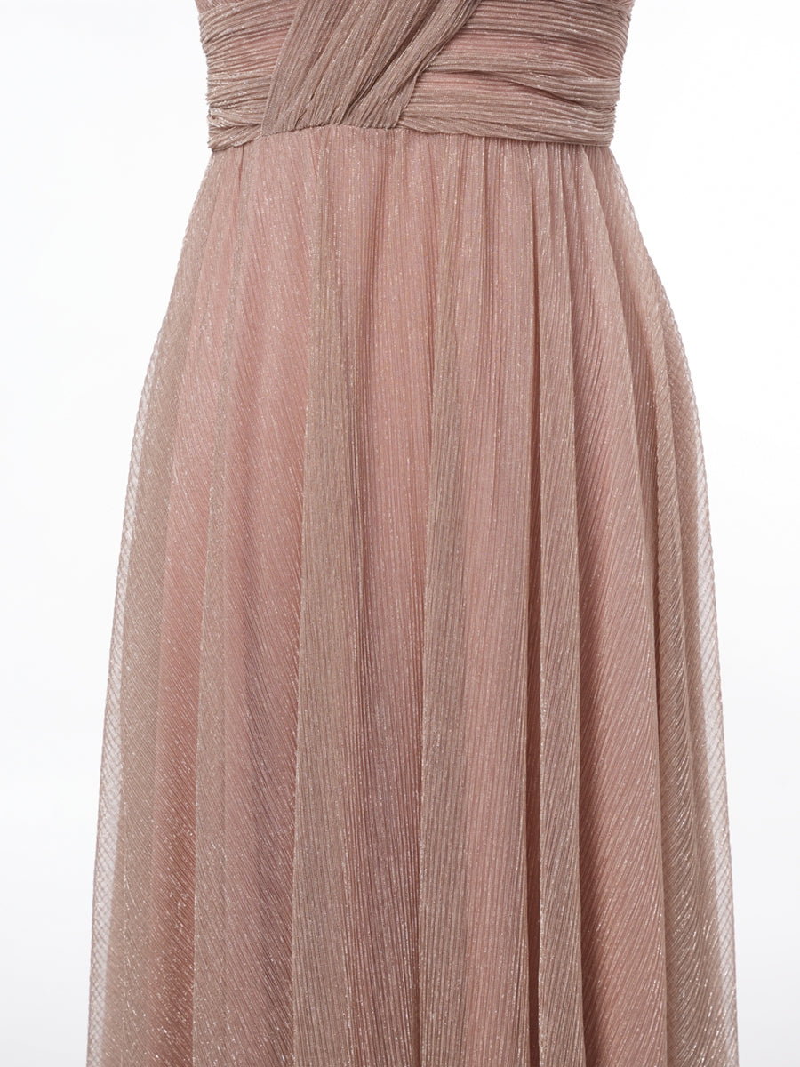 A-Line/Princess V-Neck Sleeveless Bridesmaid Dresses with Ruched
