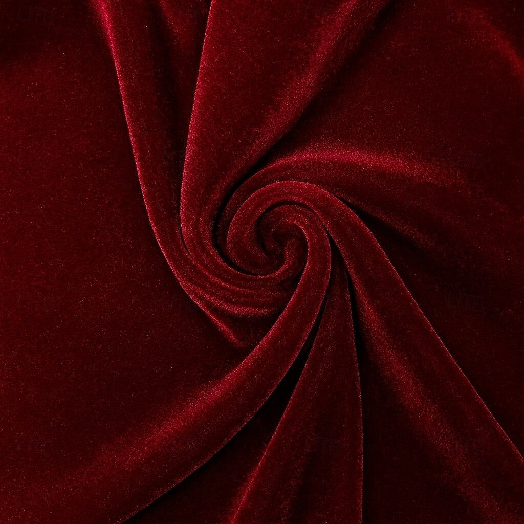 Mermaid Christmas Evening Dress Red Velvet Formal Dress Corset Off-the-Shoulder Floor-length High Split