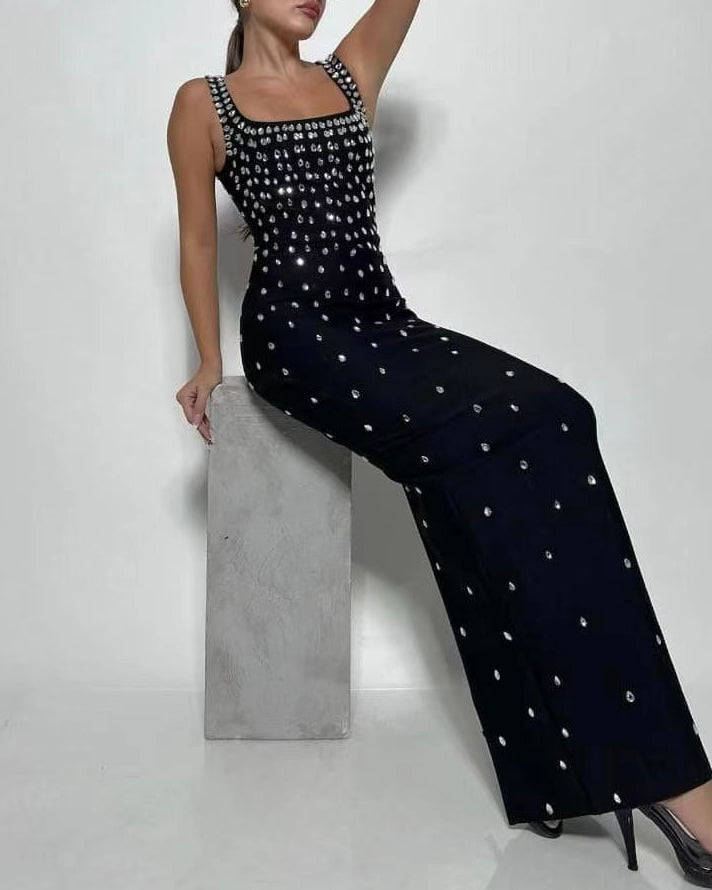 Mermaid Cocktail Dress Rhinestone Party Sleeves Ankle Length Off The Shoulder Crepe