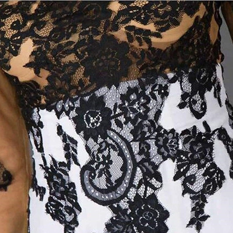 Mermaid Mother Of The Bride Dress Color Block Evening Dress Wedding Party Sweep / Brush Train Long Sleeve Off Shoulder Fall Wedding Reception Stretch Fabric with Lace