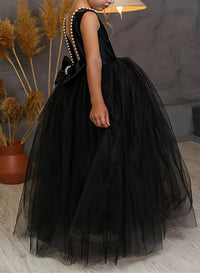 A-Line/Princess Girl Dresses with Bowknot & Beading