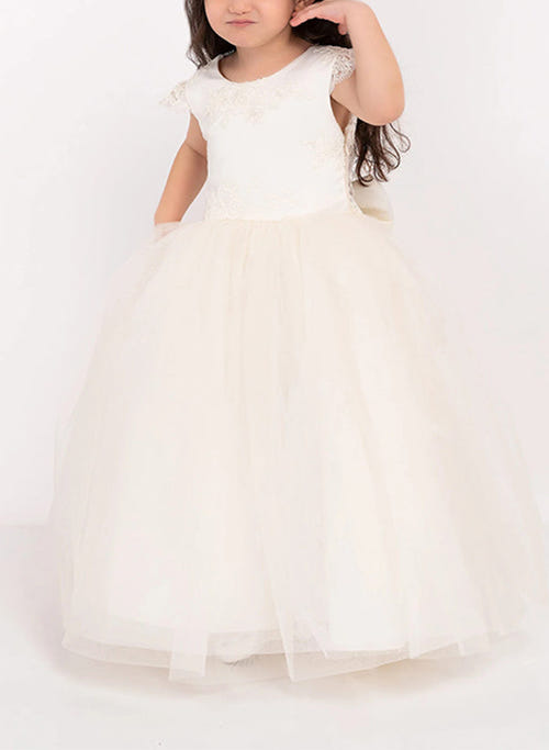 Ball Gown Scoop Flower Girl Dresses With Bowknot