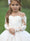 A-Line/Princess Sheer Neck Tulle Flower Girl Dresses with Applique