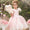 Ball Gown Asymmetrical High Low Flower Girl Dresses with Applique & Feather