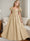 A-Line/Princess Scoop Neck Short Sleeves Floor-Length Flower Girl Dress with Ruffles