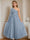 A-Line/Princess One-Shoulder Floor-Length Flower Girl Dress with Appliques