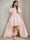 Ball-Gown Scoop Neck Short Sleeves Knee-Length Flower Girl Dress with Appliques