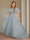 Ball-Gown Jewel Neck Short Sleeves Floor-Length Flower Girl Dress with Lace