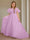 Ball-Gown Jewel Neck Short Sleeves Floor-Length Flower Girl Dress with Lace