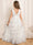 Ball-Gown V-Neck Sleeveless Floor-Length Flower Girl Dress With Ruffles