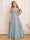 A-Line/Princess Off-the-Shoulder Short Sleeves Floor-Length Flower Girl Dress with Ruffles