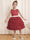 Ball-Gown Round Neck Sleeveless Knee-Length Flower Girl Dress with Ruffles & Bowknot