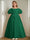 A-Line/Princess Off-the-Shoulder Ankle-Length Flower Girl Dress with Beads & 3D Flowers