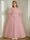 A-Line/Princess Off-the-Shoulder Ankle-Length Flower Girl Dress with Beads & 3D Flowers