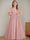 A-Line/Princess V-Neck Short Sleeves Floor-Length Flower Girl Dress with 3D Flowers