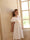 A-Line/Princess Satin V-Neck Short Sleeves Tea-Length Flower Girl Dresses