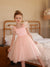 Ball-Gown Satin Tulle Square Neckline Sleeveless Tea-Length Flower Girl Dresses White Ruched