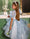 Short Sleeves High Low Round Neck Flower Girl Party Dress with Rhinestone Appliques